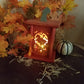 Wooden Laser Cut Halloween/Fall Lantern with Interchangeable Panels