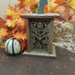 Wooden Laser Cut Halloween/Fall Lantern with Interchangeable Panels