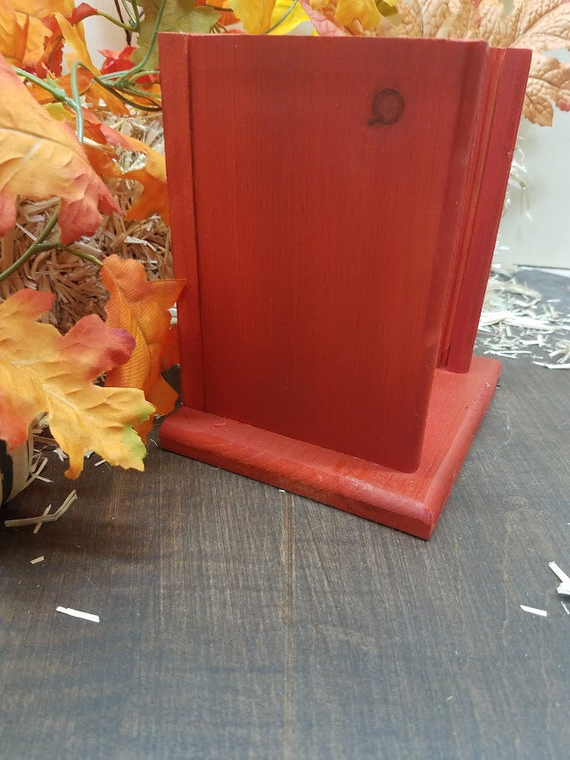 Wooden Laser Cut Halloween/Fall Lantern with Interchangeable Panels