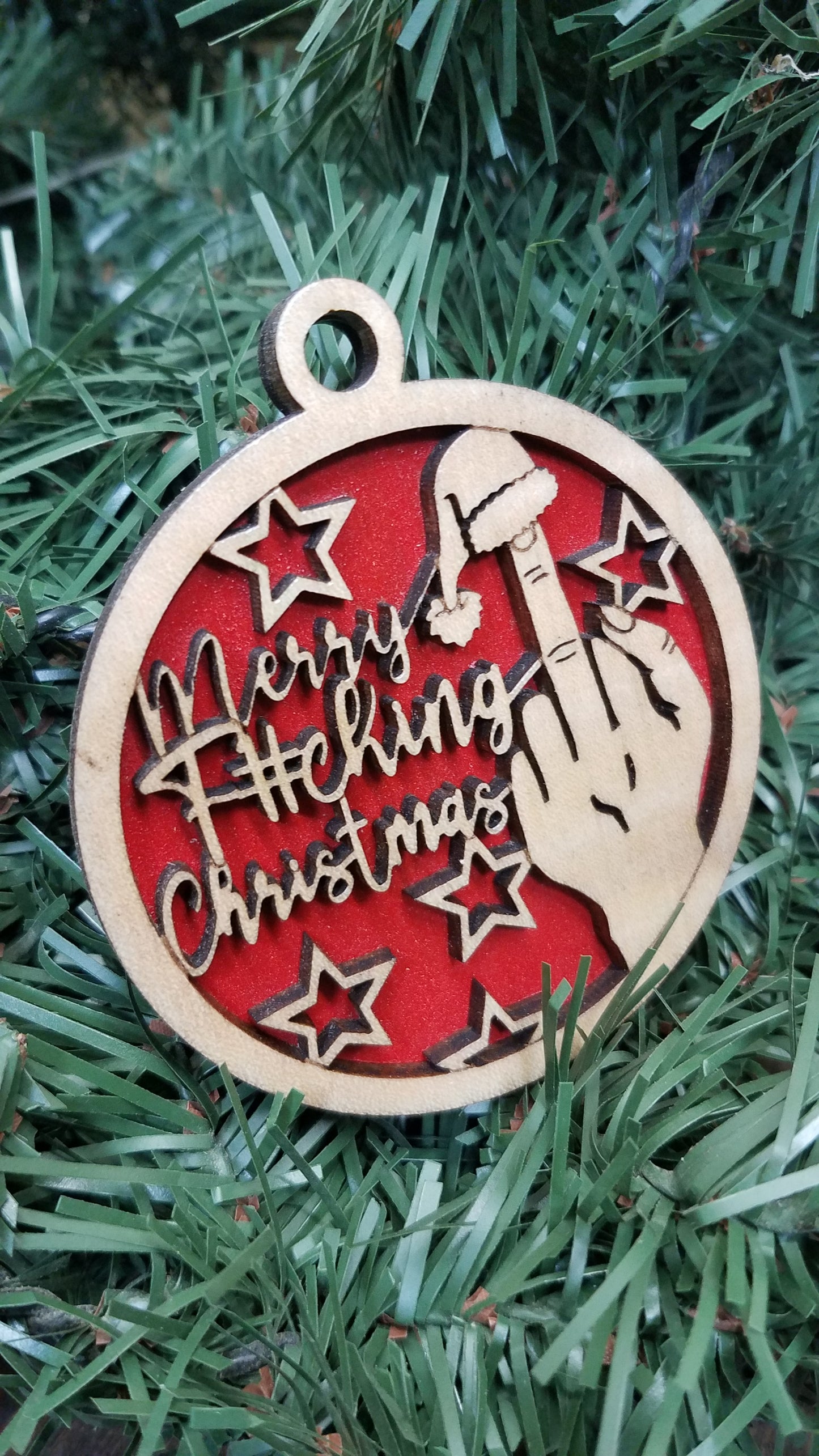 Naughty But Nice- Laser Cut Wooden Ornaments