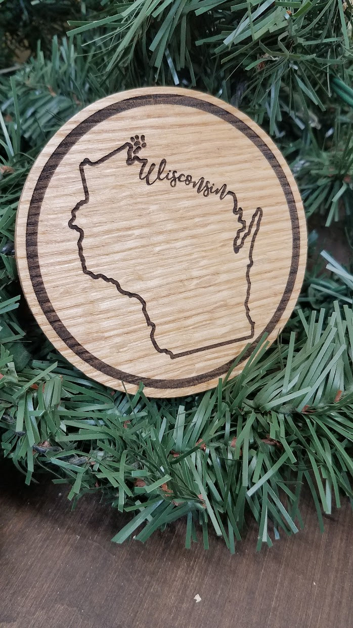 Wisconsin  Wooden Coaster
