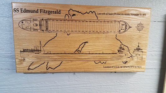 SS Edmund Fitzgerald Laser Engraving
