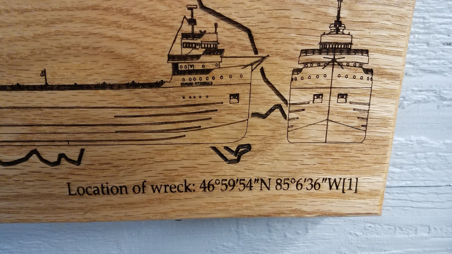 SS Edmund Fitzgerald Laser Engraving