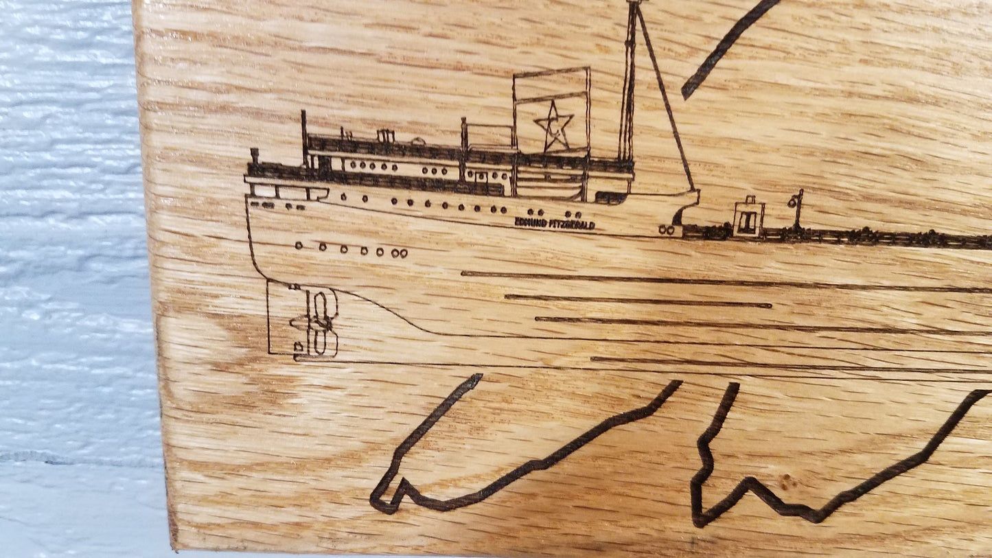 SS Edmund Fitzgerald Laser Engraving