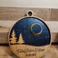 Solar Eclipse Laser Cut Ornament-Wood- City and Country