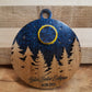 Solar Eclipse Laser Cut Ornament-Wood- City and Country