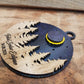 Solar Eclipse Laser Cut Ornament-Wood- City and Country