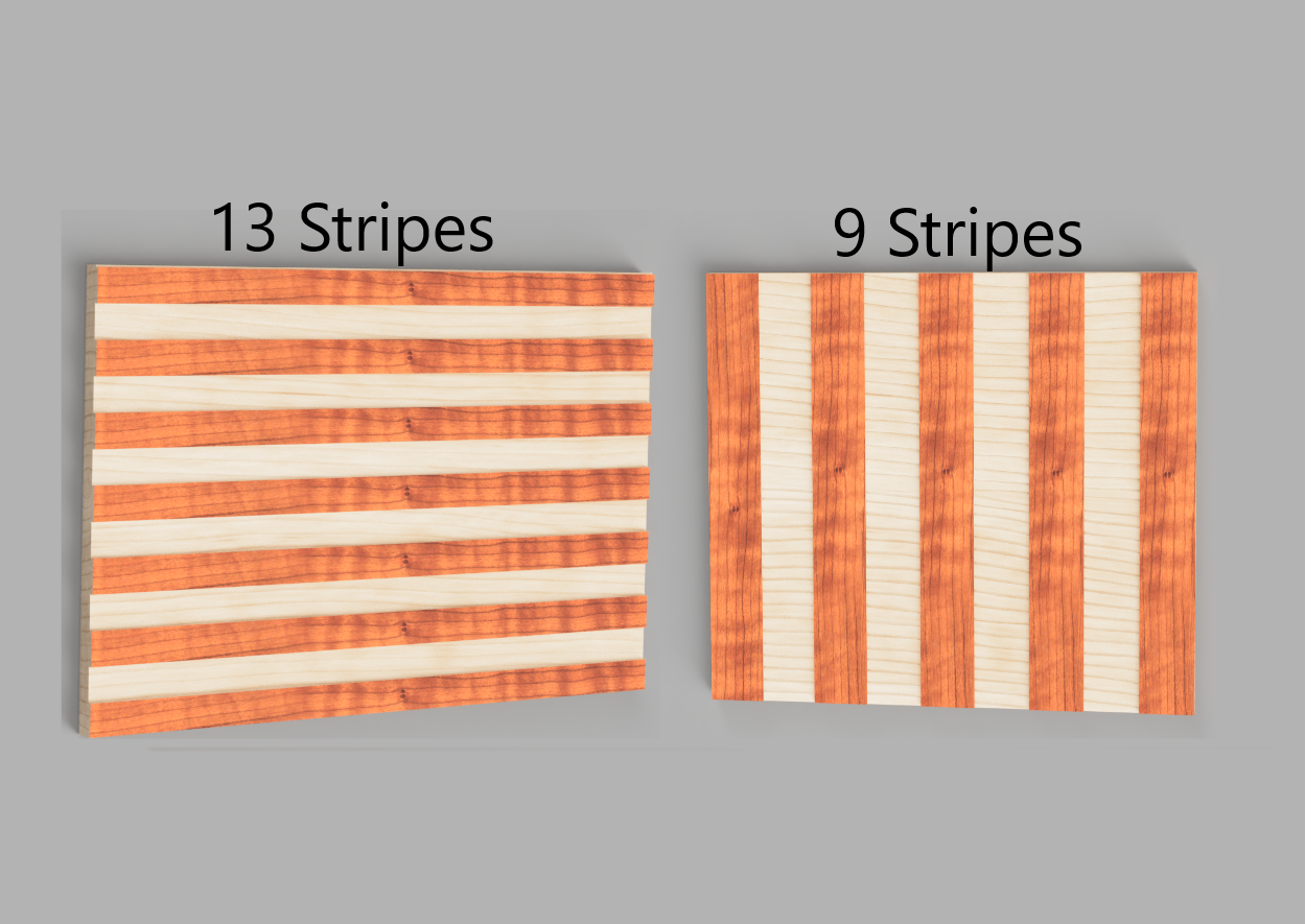 Sons of Liberty  Wooden Flags-13 and 9 stripe