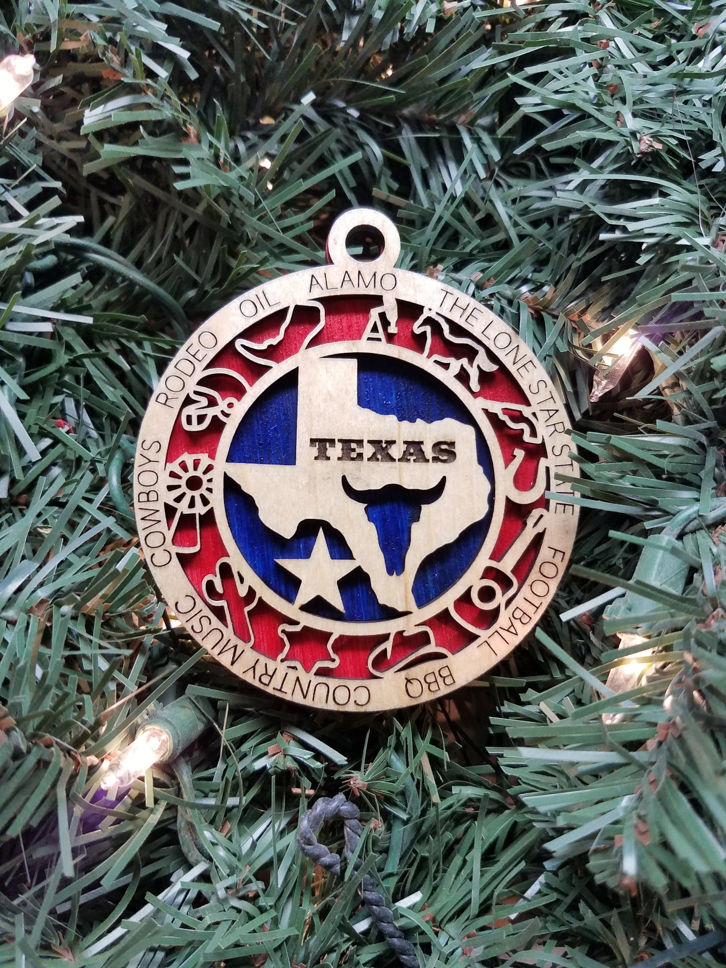 Texas-State Laser Cut Ornament-Wood