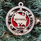 Wisconsin-State Laser Cut Ornament-Wood