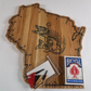 Custom Wisconsin Musky Themed Cribbage Board-Made to Order.